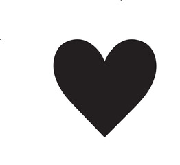 Obraz premium black heart isolated on white background