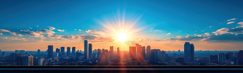Fototapeta premium American Flag Waving in Blue Sky, Patriotism, National Holidays, Independence, Memorial Day