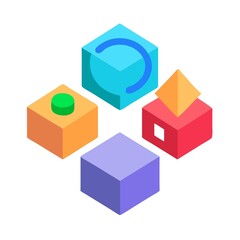 Obraz premium 3D Style Icons 