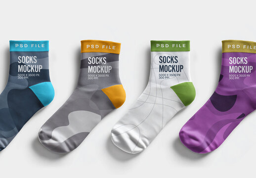 Socks Mockup for Creative Design and Branding Projects