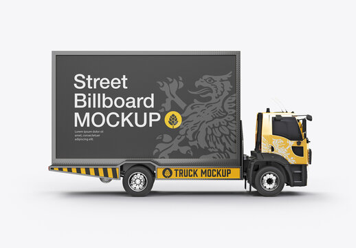 Advertising Truck Mockup