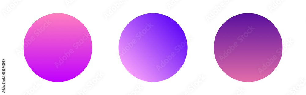 Canvas Prints purple and pink circle gradient set