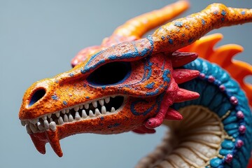 Bold Dragon Portrait with Rich Hues