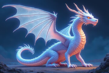 Fototapeta premium Dragon Artwork: A Celestial Portrayal