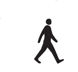 silhouette of a man walking