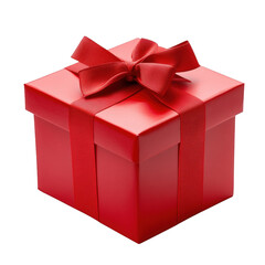 Obraz premium a shiny red gift box adorned with a bow symbolizing celebration and surprise it is often used for occasions like birthdays holidays and special events