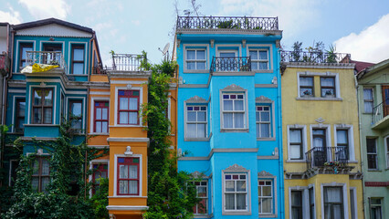 Old colorful houses in Balat, Istanbul