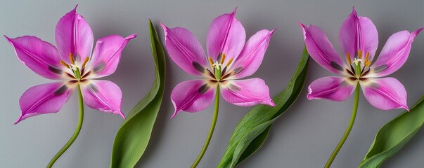 Spring Floral Greeting: Purple Tulip Bud Decoration for March Anniversary & Spring Seasonal Natural Flower Isolation on White Background.