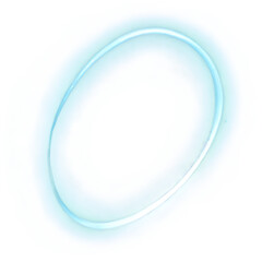 Abstract Light Blue Glowing Ring Effect PNG