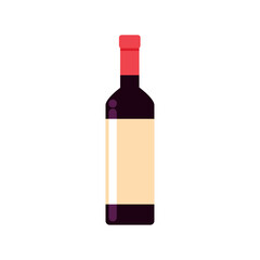 Vector image of a wine bottle icon with a white background