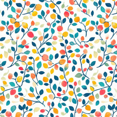 Aesthetic flower illustration with a seamless design, featuring vibrant colors and intricate details. Perfect for textile prints, wallpapers, and digital backgrounds.

