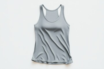 Stylish gray tank top displayed on a light background for a minimalist fashion showcase isolated on transparent background
