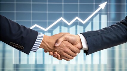 Professional Change promotion concept. Business handshake signifying partnership and success.