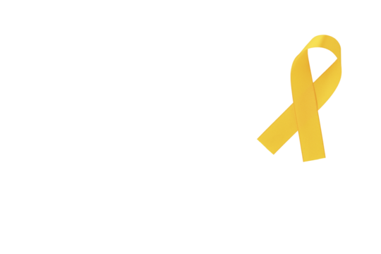 Orange ribbon, symbol of social awareness, isolated background. World Cancer Day. copy space. - Powered by Adobe