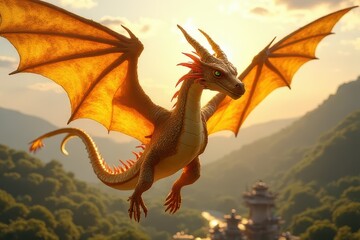 Obraz premium Radiant Tales of Solar Dragons