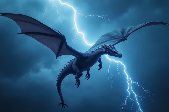 Storm of Legends: Encountering a Mythical Dragon Title: Epic Battle in a Tempestuous World - Dragons Reign New Titl...