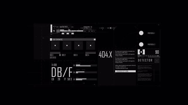 FUI modern digital interface for video games