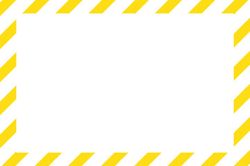 Obraz premium warning striped rectangular background, yellow and black stripes on the diagonal, warning to be careful potential danger vector template sign border yellow and black color Construction warning border.
