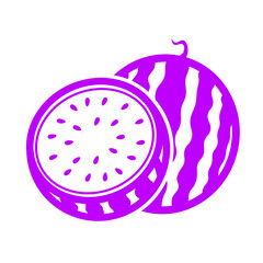 purple cut watermelon icon