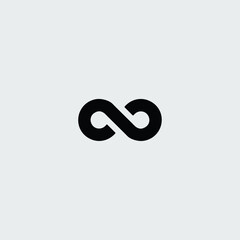 Infinity icon logo flat vector design