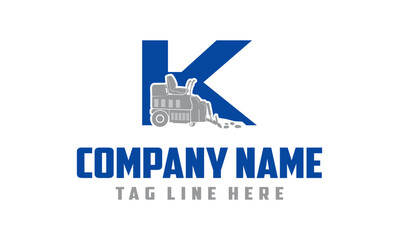Letter K Flooring Removal logo vector