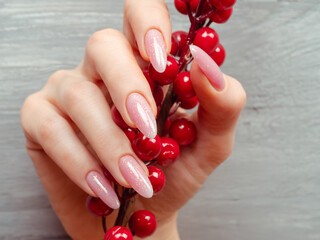 Woman hand care. Hands and spa relaxing. Beauty woman nails.