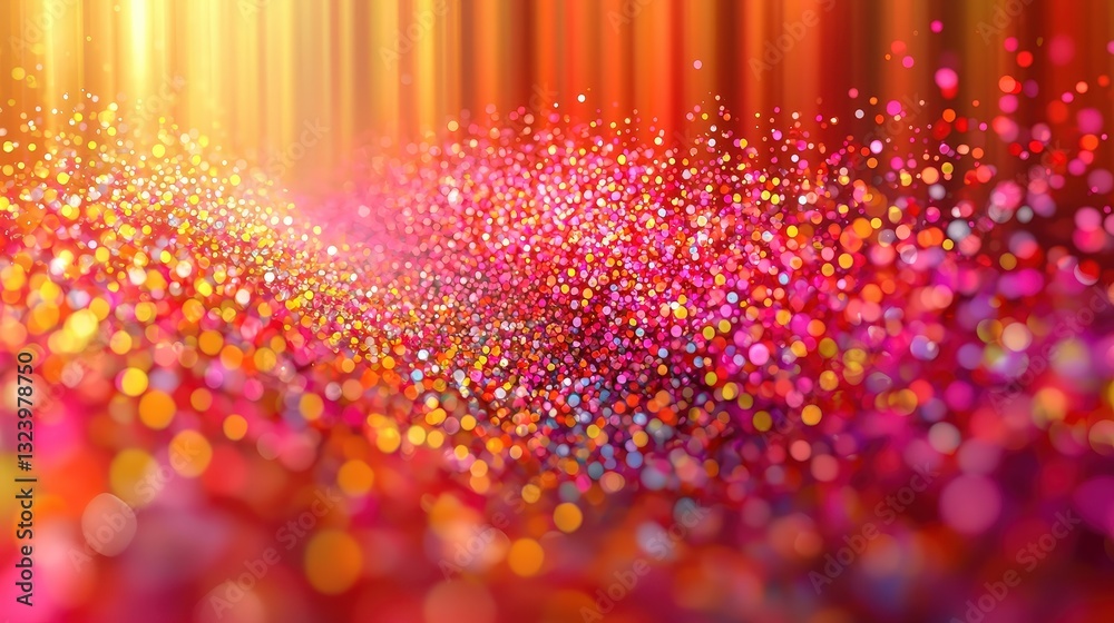 Poster lively colorful background featuring an array of small circles creating a dynamic visual effect