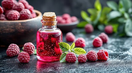 Raspberry Seed Oil Essential for Natural Massage Therapy Background Treatment Beauty Oil Bottle Benefits Oil Bottle For Massage Oil Bottles With Raspberry Seed Oil For Skin Care