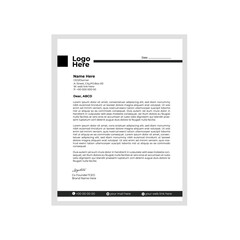 Minimal Modern Letter Head Template Design