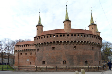 Krakow (Poland). The Barbican of Krakow
