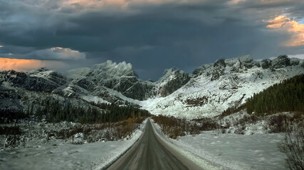 Winter mountain landscape