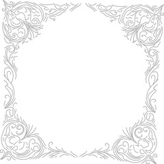 Elegant simple double-line frame with delicate swirls, perfect for invitations, certificates, and decorative designs. A minimalist yet stylish border that adds a touch of sophistication to any project