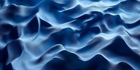 Obraz premium Abstract blue fabric waves texture