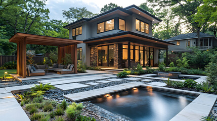 Modern home with backyard oasis (1)