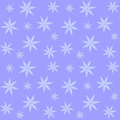 blue flowers seamless pattern