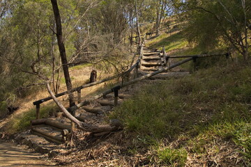 Hiking trail at Barwon River in Geelong, Victoria, Australia
