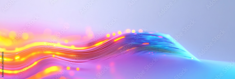 Fototapete abstract digital art of elegant circuit lines converging into a luminous core, symbolizing the