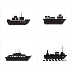ship vector set
