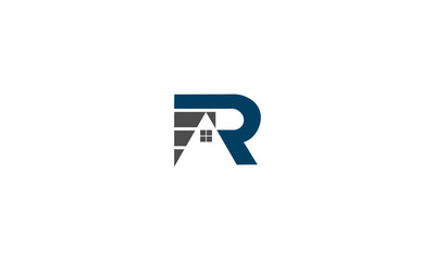 R letter logo for real estate
