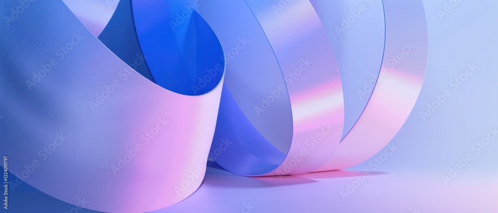 Wall mural abstract blue purple backgrounds gradient ripple design flowing ribbon bend curve wave swirl curl sp