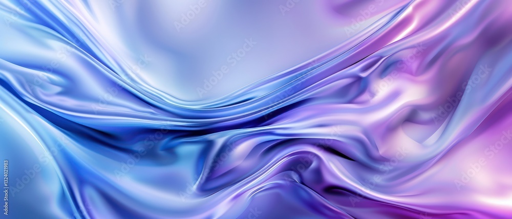 Canvas Prints abstract minimal blue and purple background with curved lines, blurred shapes, and a modern gradient
