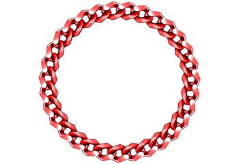 Wreath circle chain in shape of white background, frame with circular for design background