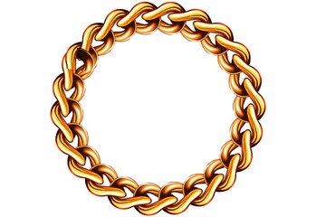 Wreath circle chain in shape of white background, frame with circular for design background