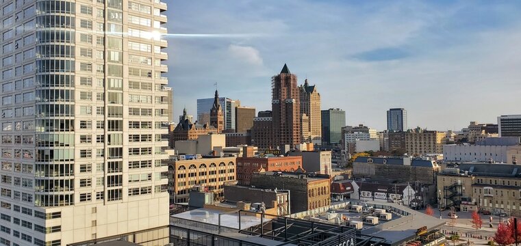  Downtown Milwaukee Skyline at Golden Hour