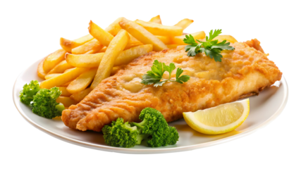 Fried fish with vegetables and salmon steak with potatoes and salad on a plate