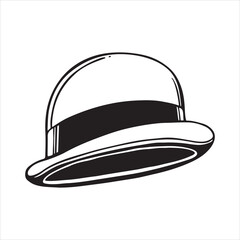 set vector various bowler hats