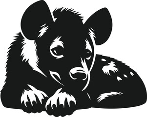 vector illustration of a hyena
