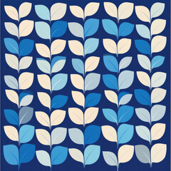 a pattern representing balance, nature, good health, simple, organic colours and shapes, blue