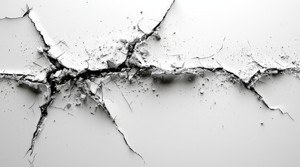 Cracked wall texture indoor space high-resolution image minimalist design close-up view abstract concept