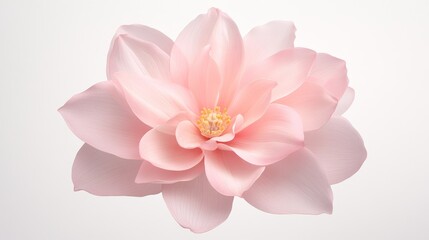 Obraz premium Beautiful pink flower on white background stunning closeup